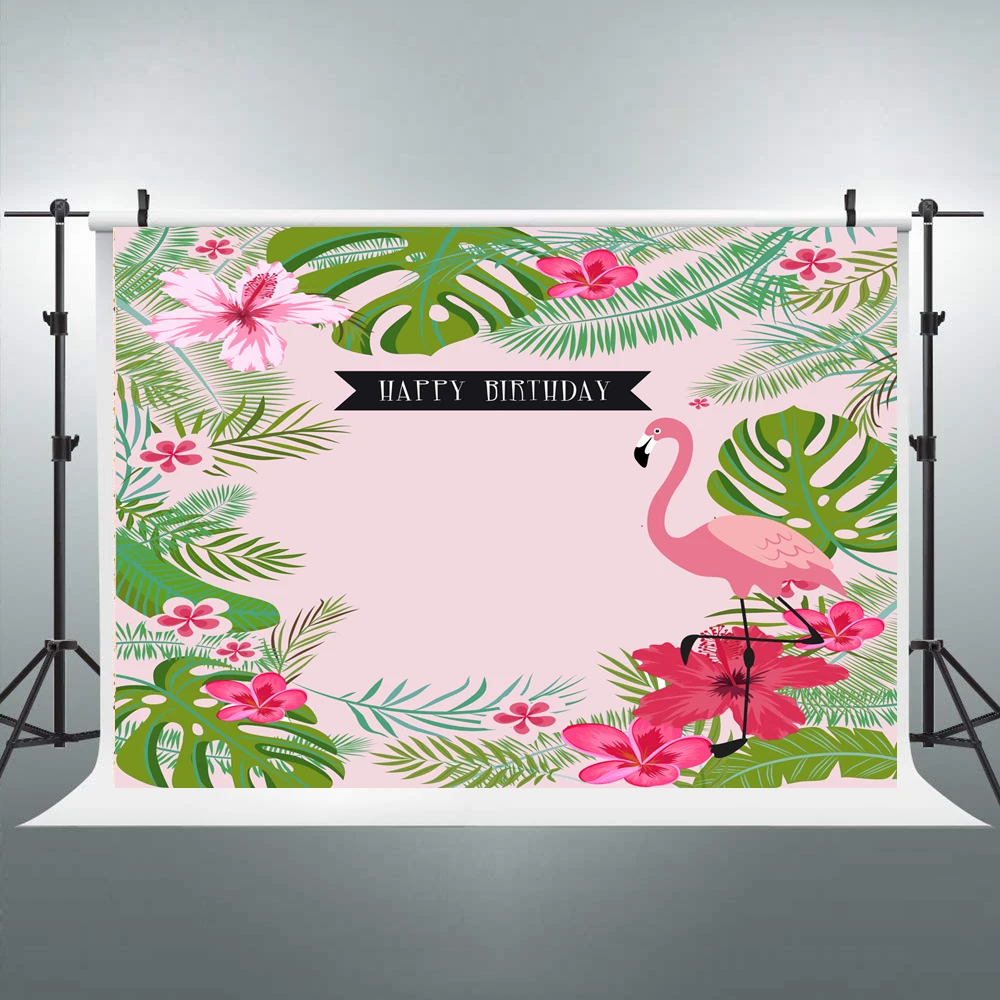 

BEIPOTO заказной фон для фотосъемки тропический Фламинго Цветок Лето День рождения баннер фото фон будка детский душ
