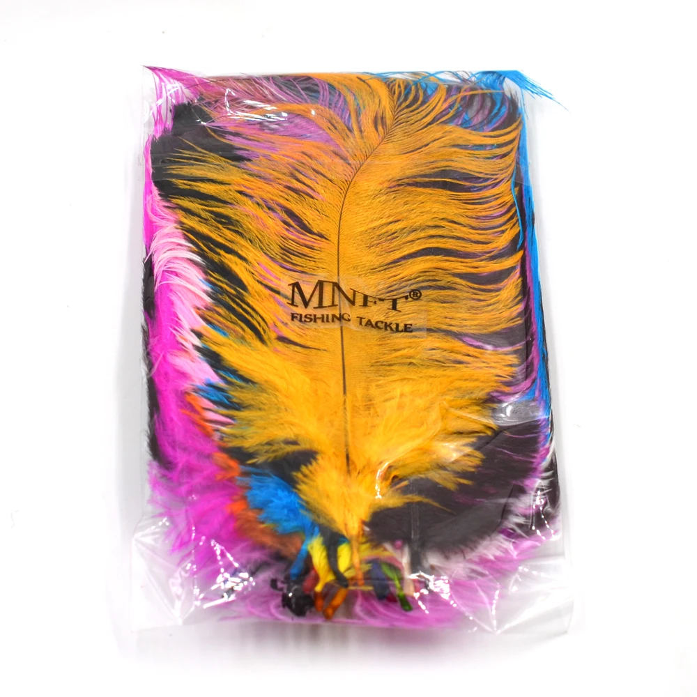 20 шт. разноцветные Страусиные волосы MNFT материал для вязания мушек белый черный