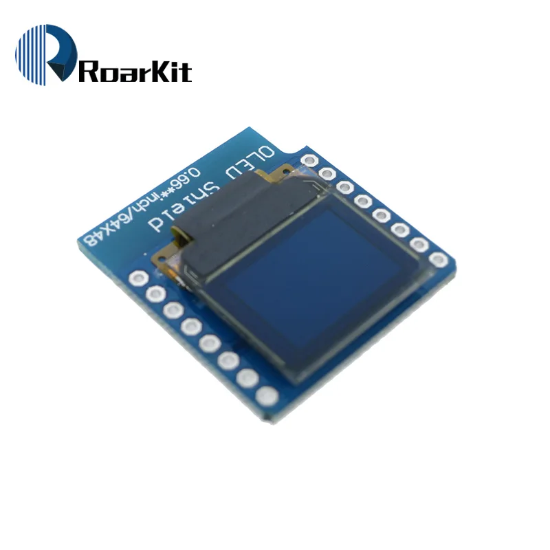 Светодиодный ЖК дисплей 0 66 дюйма 64X48 IIC I2C O экран для Arduino совместимый с D1 mini|shield for