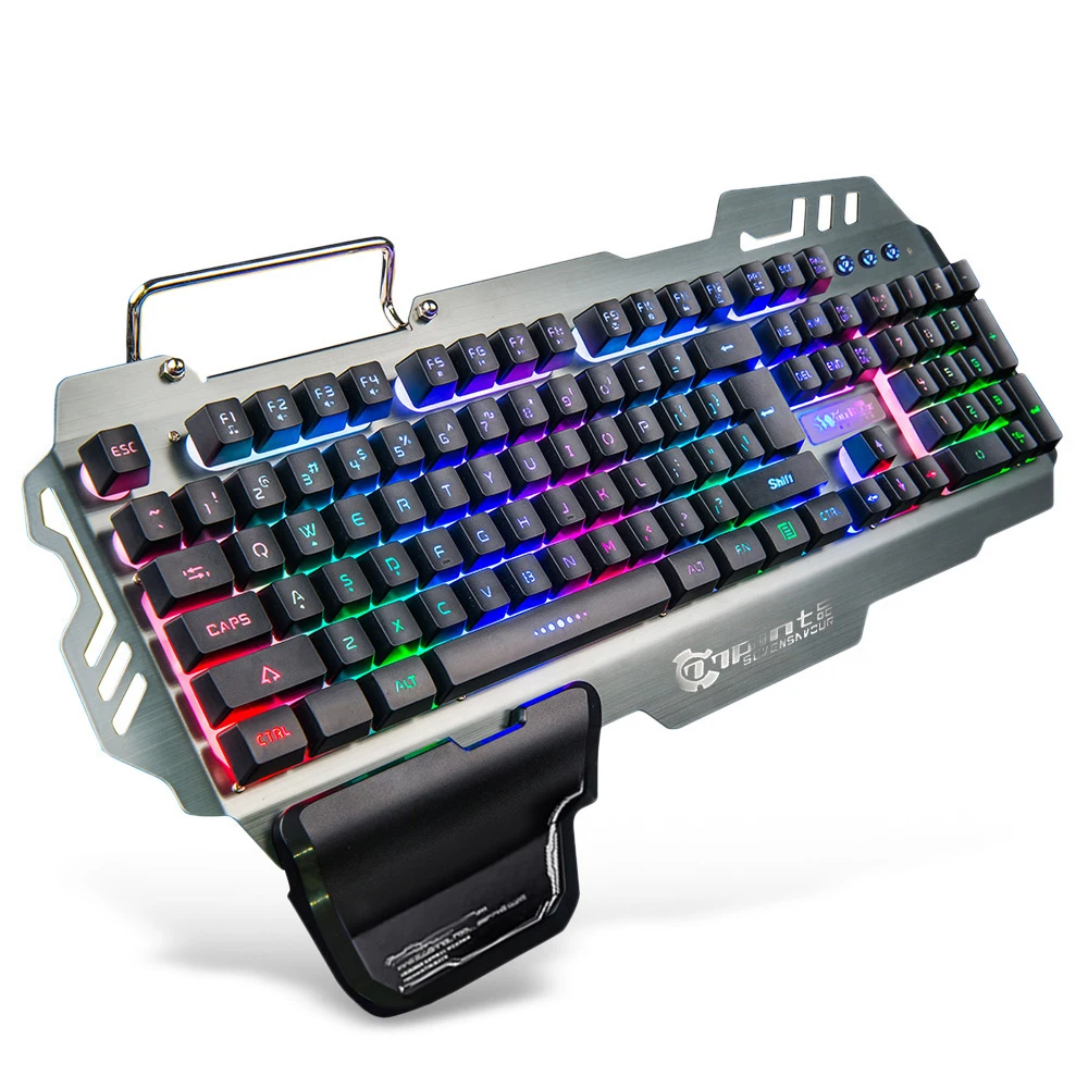 7pin PK 900 PK900 104 ключи мембранная игровая клавиатура с красочной подсветкой