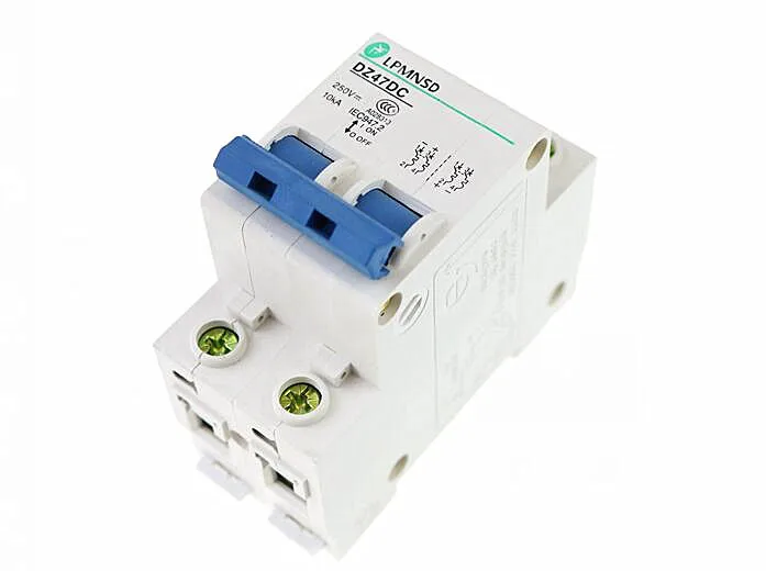 DZ47 DC 2P 10A 250V 10kA автоматический выключатель MCB предохранитель безопасности C type