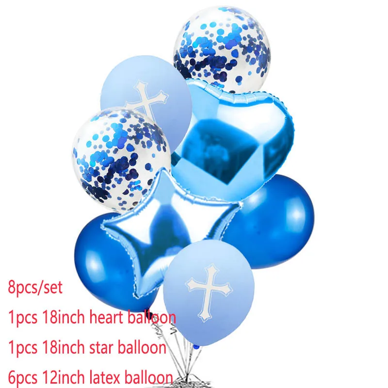 Easter Balloons 7 Счастливые пасхальные шары Крест Золотой алюминиевый шар Пасха крещение вечерние воздушные шары для художественного оформления гелиевые Бог благословит крест шары S8XN - Цвет: Easter Balloons 7