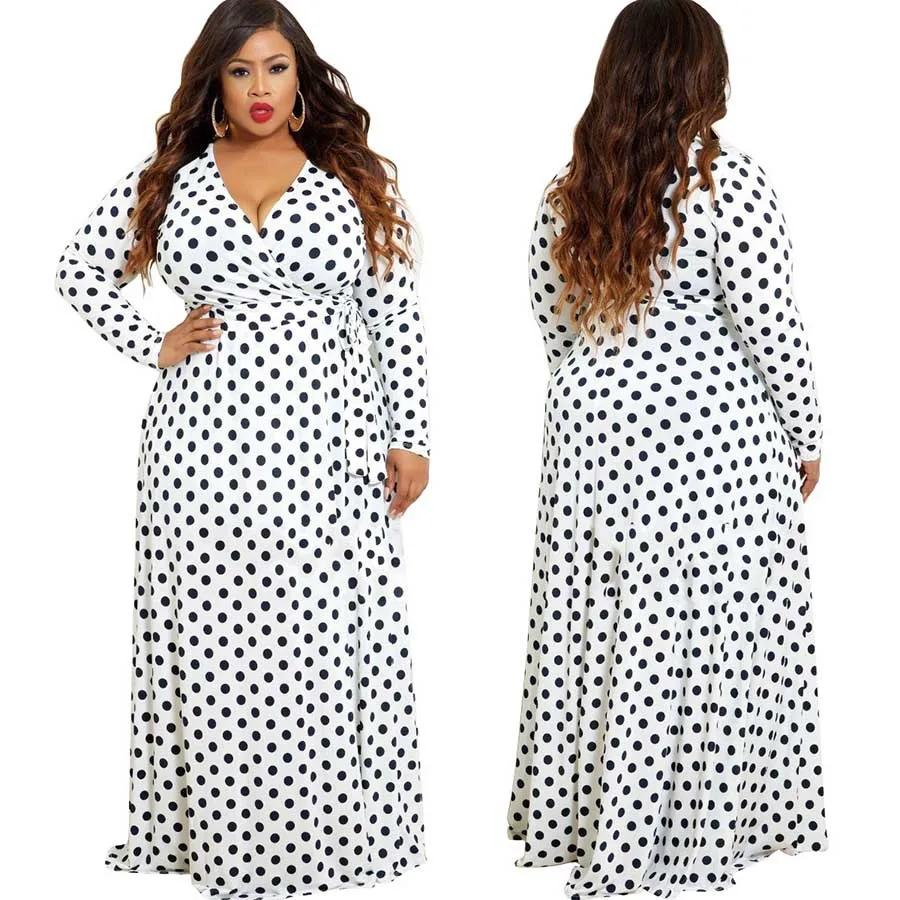 Женское длинное платье в африканском стиле с принтом большие размеры L 5XL