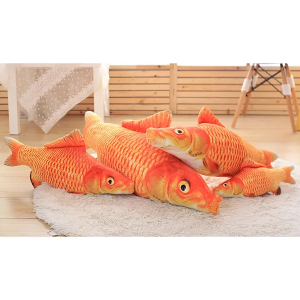 Looey Pet плюшевые Креативные 3D Карп Рыба Форма кошка игрушка подарок милая имитация