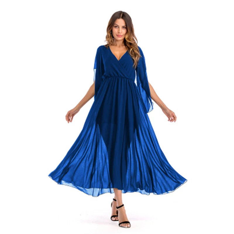 Сексуальное женское многослойное платье-трансформер Boho Макси Клубное красное