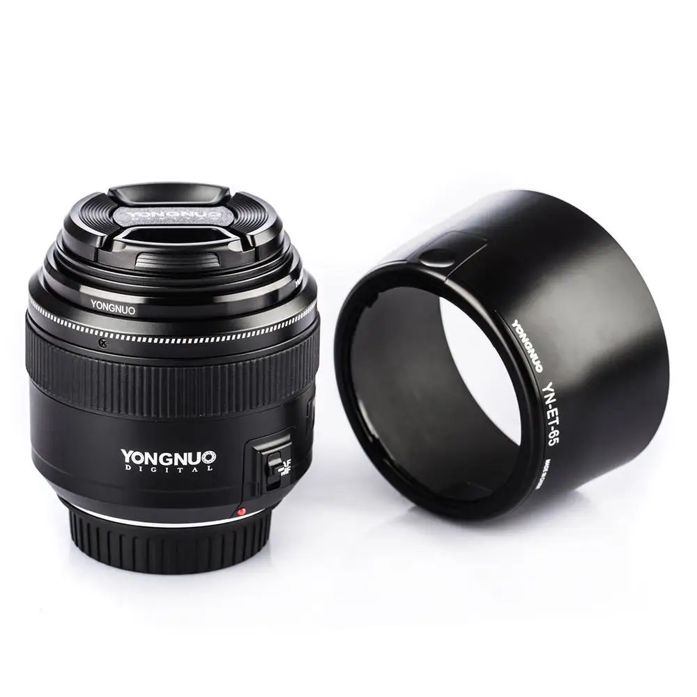 Объектив YONGNUO YN85mm F1.8 Стандартный Средний телеобъектив с фиксированным фокусом для камеры Canon EF 7D 5D Mark III 80D 70D 760D 650D