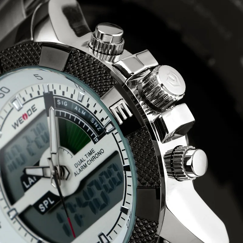 2020 Топ люксовый Бренд WEIDE мужские модные спортивные часы кварцевые Светодиодные