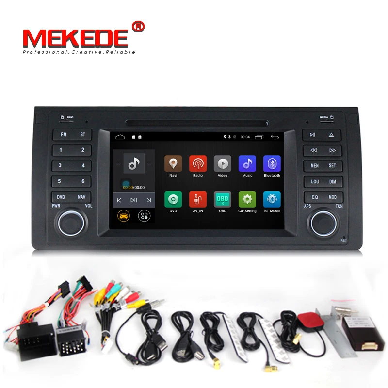 Android 7 1 2G ram автомобильный Радио стерео dvd плеер для BMW E39 X5 E53 с экраном 1024x600 16G rom BT wifi