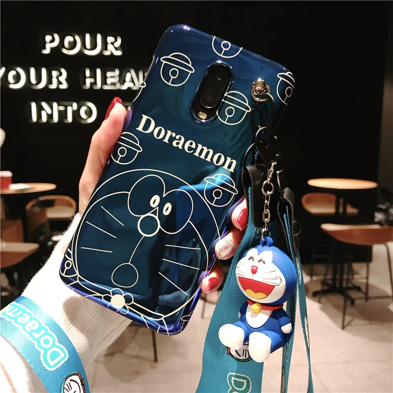 Для Oneplus 6 T Doraemon мультяшный чехол милая мягкая задняя крышка для One plus T/1 + blue ray