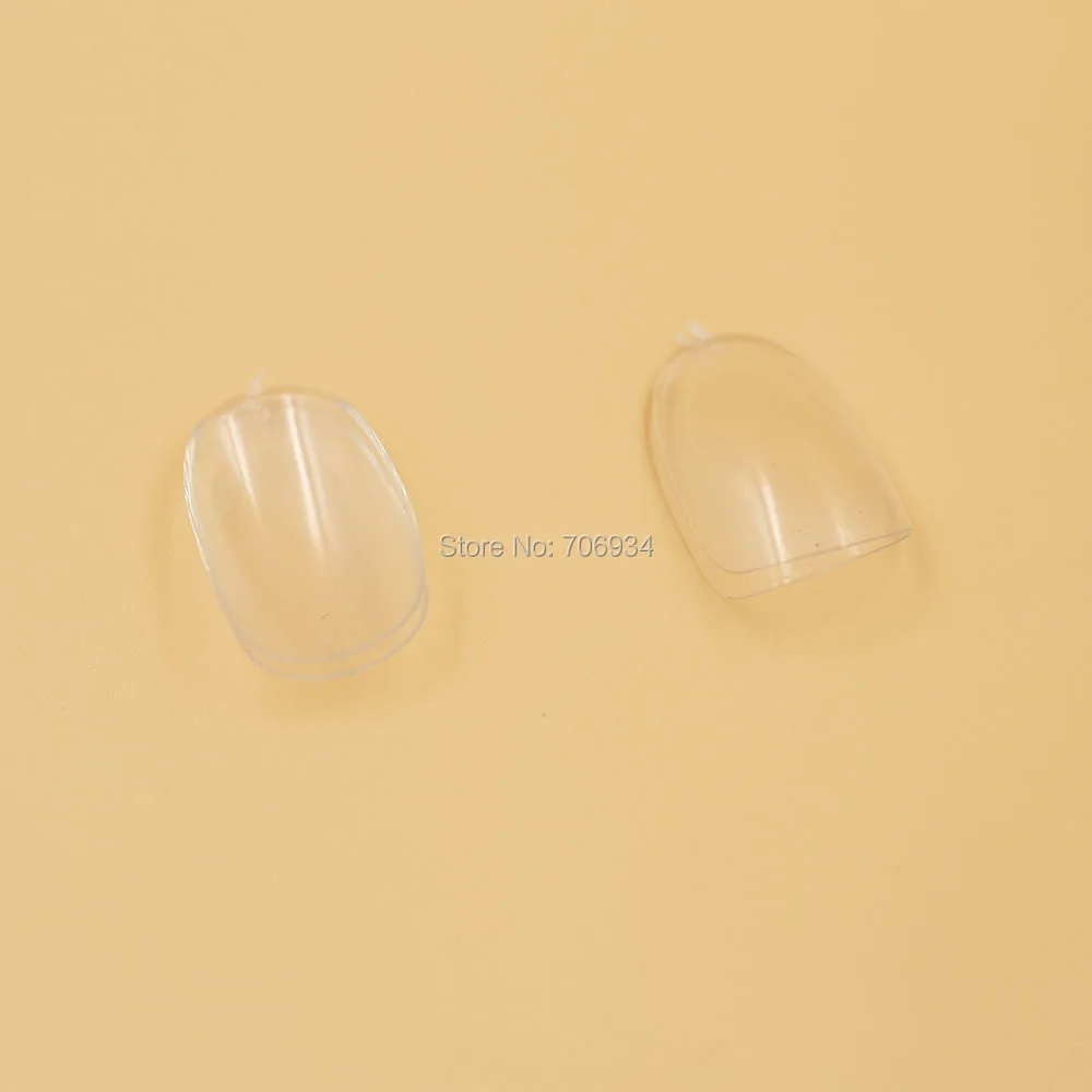 Fake Nails Acrylic Nail Tips 1 bag (500 pcs) oval Clear Natural False Toe G3 | Красота и здоровье