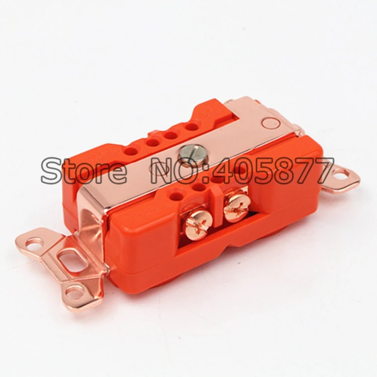 Бесплатная доставка розетка с покрытием из красной меди для розетки