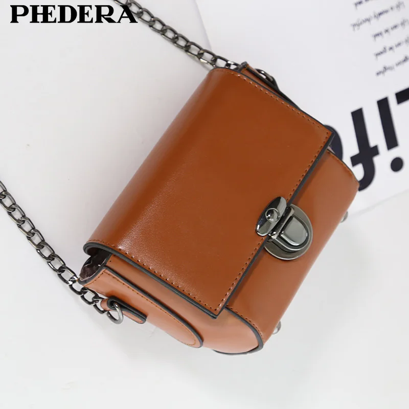 Женская сумка-мессенджер из искусственной кожи Phedera коричневая сумка через плечо