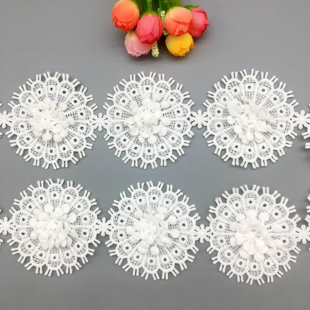 GXINUG 1 Yd Sun Flower индийская кружевная отделка ткань свадебное платье Свадебная лента
