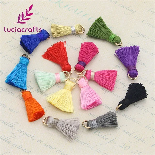Mixed colors 15pcs Lucia crafts 20 мм разноцветные варианты кисточка для ручной работы DIY материалы 10 шт/15 шт CI0203 - Цвет: Mixed colors 15pcs