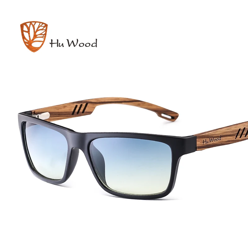 HU WOOD брендовые Дизайнерские деревянные солнцезащитные очки с зеброй для мужчин