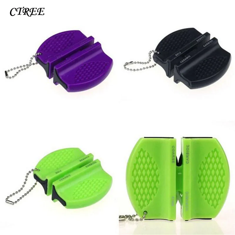 

CTREE Mini Knife Sharpener Portable Outdoor Multifunctional Pocket Kitchen Knife Sharpeners Chain Plastic Household Tools C313