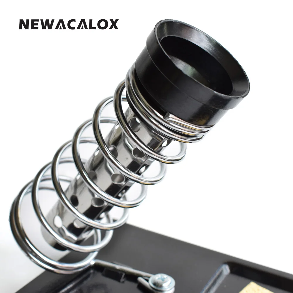 NEWACALOX паяльник пистолет стенд держатель для паяльника опорная станция металлическое основание с губка для припоя сварочный инструмент для ремонта