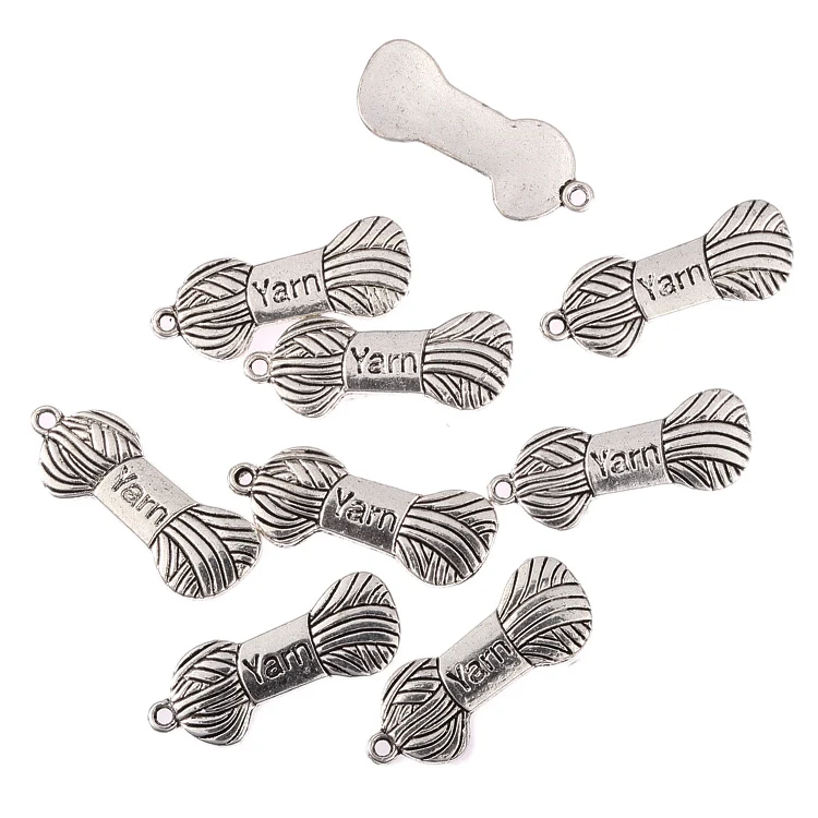 30 шт./лот вязаные шарики из шерсти антикварные тибетские серебряные бусины