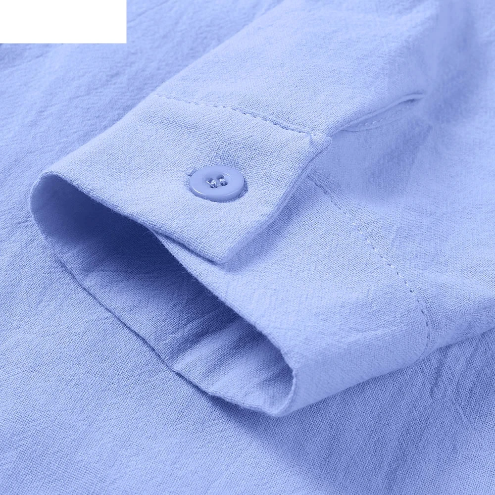 

JAYCOSIN Men Shirts Men Fashion Shirt Men Autumn Winter Casual Button Roll Collar Long Sleeve Shirt Blouse Dropshiping OCT18