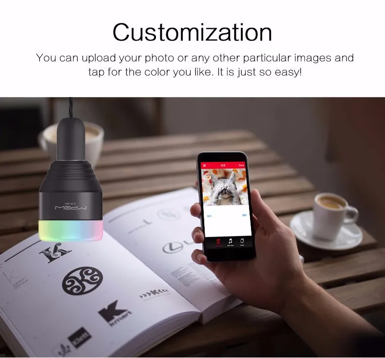 Bluetooth E27 светодиодная RGB Лампочка Свет приложение в телефоне групповой контроль светодиодный затемнения светодиодные лампы Цвет изменение домашний декор рождество освещение