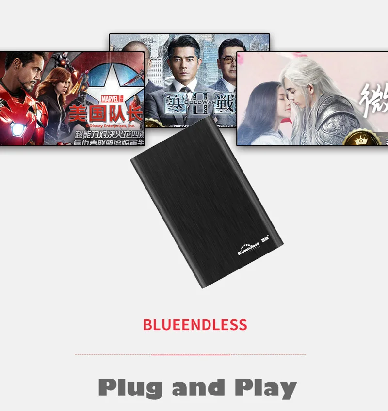 Blueendless HDD 1 ТБ Externo HD 1 ТБ Disco Duro Externo Disque Dur Externe 1to портативный жесткий диск 1 ТБ жесткий диск 250 320 500 GB