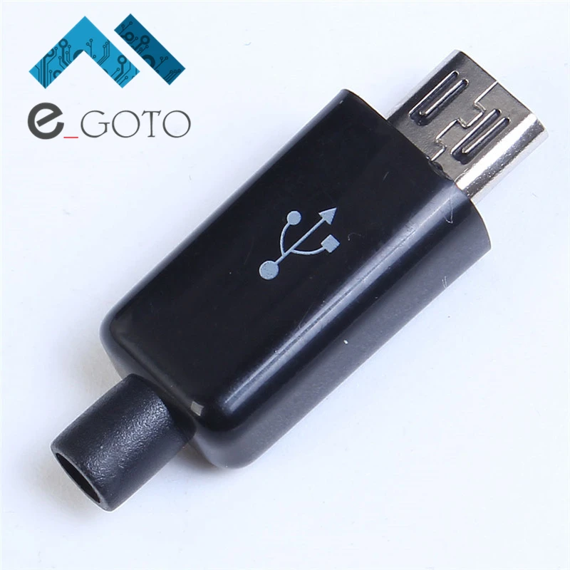 50 шт. Черный Micro USB мужчина 5 P Булавки Интерфейс сварки Тип разъем Зарядное