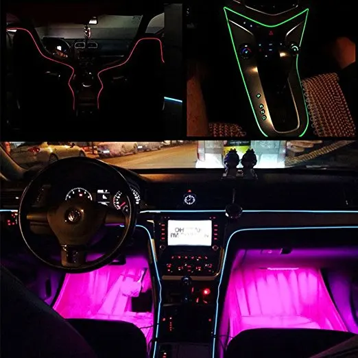 1 шт. новый звук активный EL неоновый провод полоса светильник RGB светодиодный