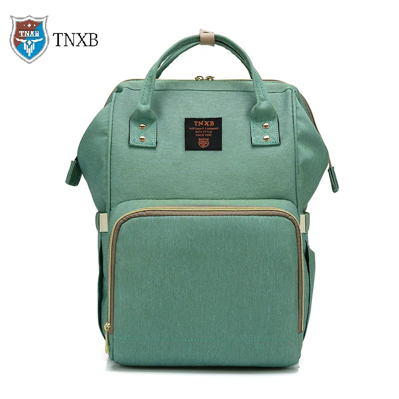 green Большой ёмкость многоцелевой Пеленки сумки Мумия Bolsa средства ухода за кожей для будущих мам кормящих полиэстер водонепроница - Цвет: green