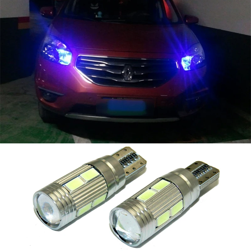 2X Led W5W T10 canbus автомобильный светильник с линзой проектора для Renault trafc Safrane megane 2 duster logan laguna Koleos Scala Stepway