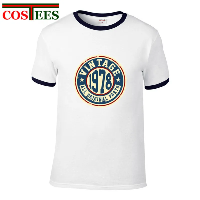 27 Camisetas Ретро Классический 40-й подарок на день рождения Винтаж 1978 все оригинальные части футболки мужские повседневные Удобные Хлопковые футболки на заказ - Цвет: 27
