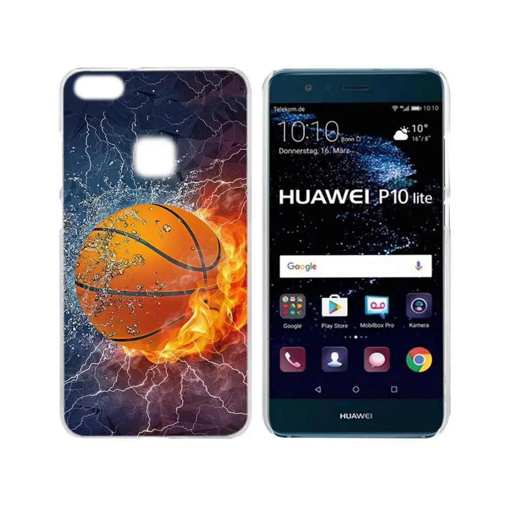 SHELI Баскетбол темный прозрачный жесткий чехол для телефона чехол для huawei P8 P9 P10 P20 Lite Plus Pro mate 10 - Цвет: 003
