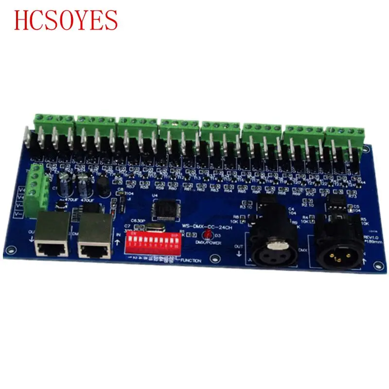 

(1 pcs/lots) DC12-24V DMX-CC-24CH 8 groups 24 channel dmx512 decoder use for led strip light