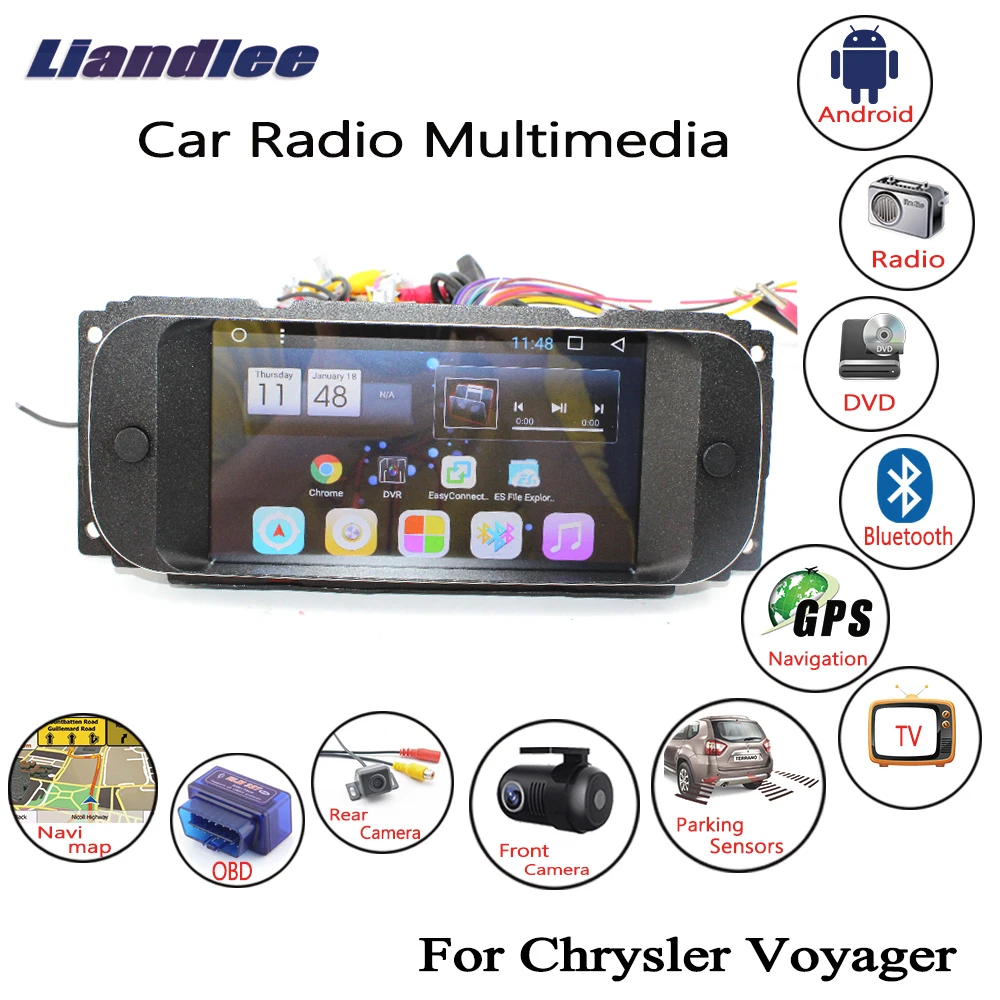 Liandlee Android 7.1UP для Chrysler Voyager 2001~ 2007 Carplay плеер Зеркало Ссылка gps Navi навигация карты камера экран медиа