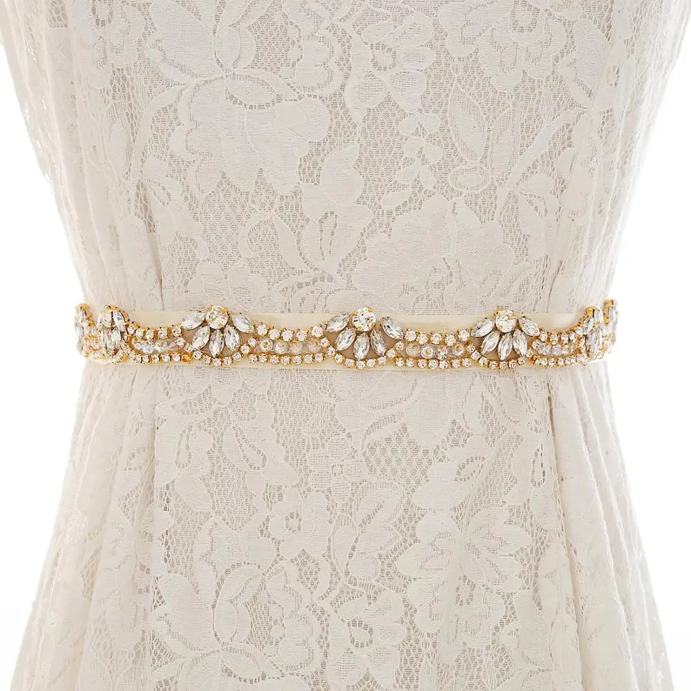 

SESTHFAR Rhinestone bride belt Crystal Wedding Belts Handmade Pearl Belt Sashes Forcinturon novia boda