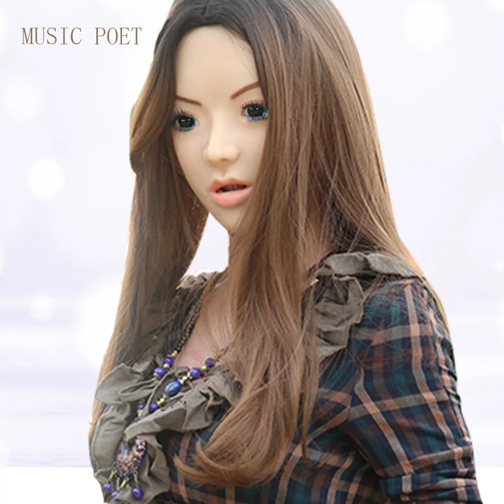 Музыка поэт силиконовая маска Женский богиня Alice женская для лица с легкий макияж