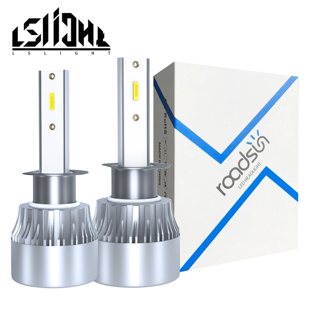 Автомобильные лампы LSlight 12В 24В 6000 К H8 H9 H11 LED H7 H4 Hi/Lo Beam 9005 HB3 9006 HB4 H1 светодиодная