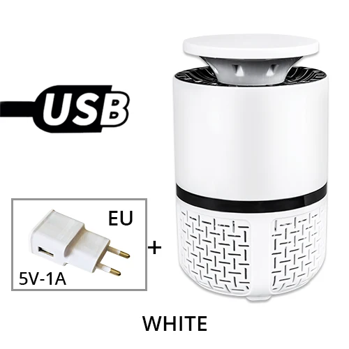 KL-A8 white EU USB Электрический фотокаталитический комаров-убийца лампа без излучения наклейка от комаров лампа крытый Открытый вредителей лампа ловушка для насекомых - Цвет: KL-A8 white EU