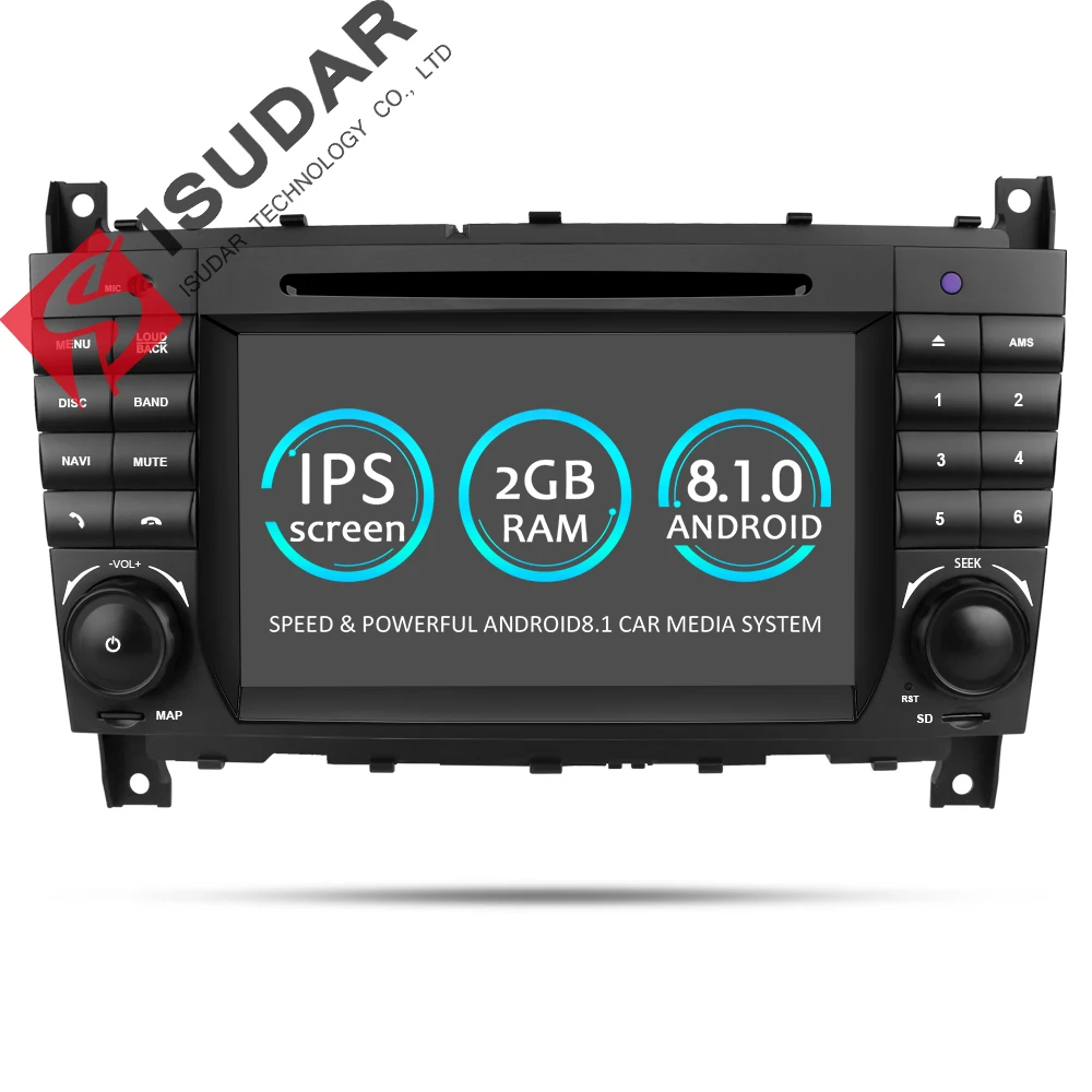 Isudar Штатная Автомагнитола навигация на Android 8.1 2 Din для Mercedes/Benz/Sprinter/W203/A180/Viano/Vito/W639/A