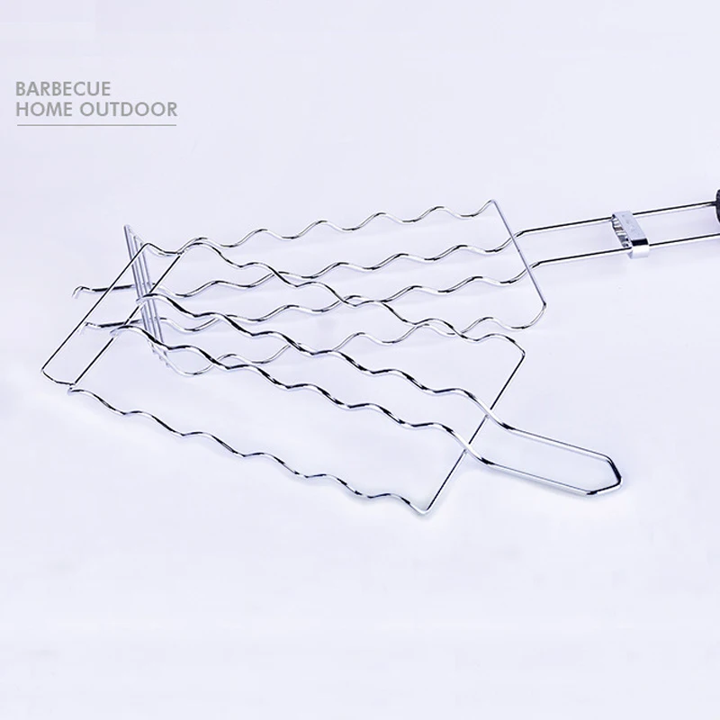 Сетка для барбекю мясо рыбы из нержавеющей стали сетка гриль проволочная зажим