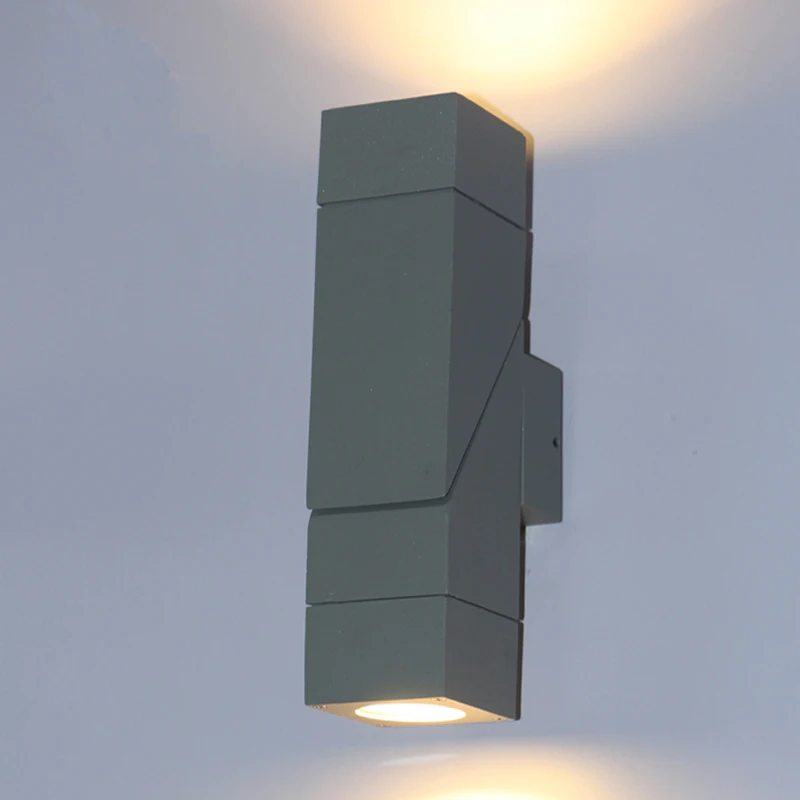 Beste IP65 Waterdichte Verstelbare GU10 Base Outdoor Cube Bolder Wandlamp 10W