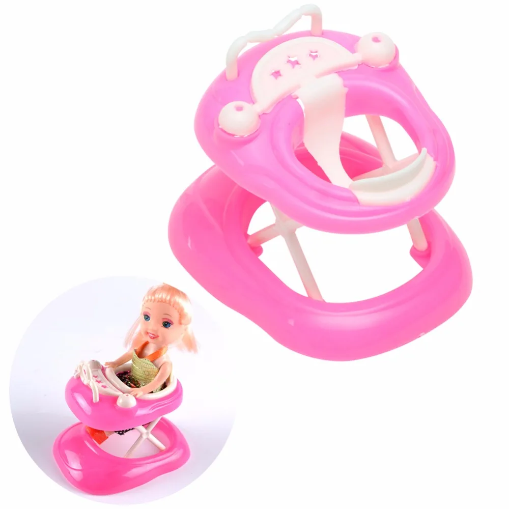 Новинка 1:6 розовые пластиковые игрушки ходунки для кукольного дома Миниатюрный