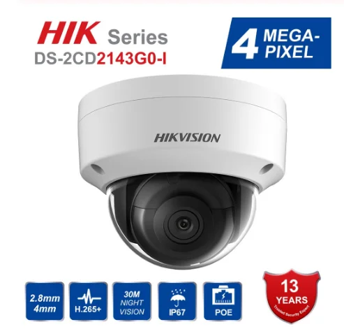 Hikvision оригинальная 4 мегапиксельная камера видеонаблюдения стандартная IP67 ИК