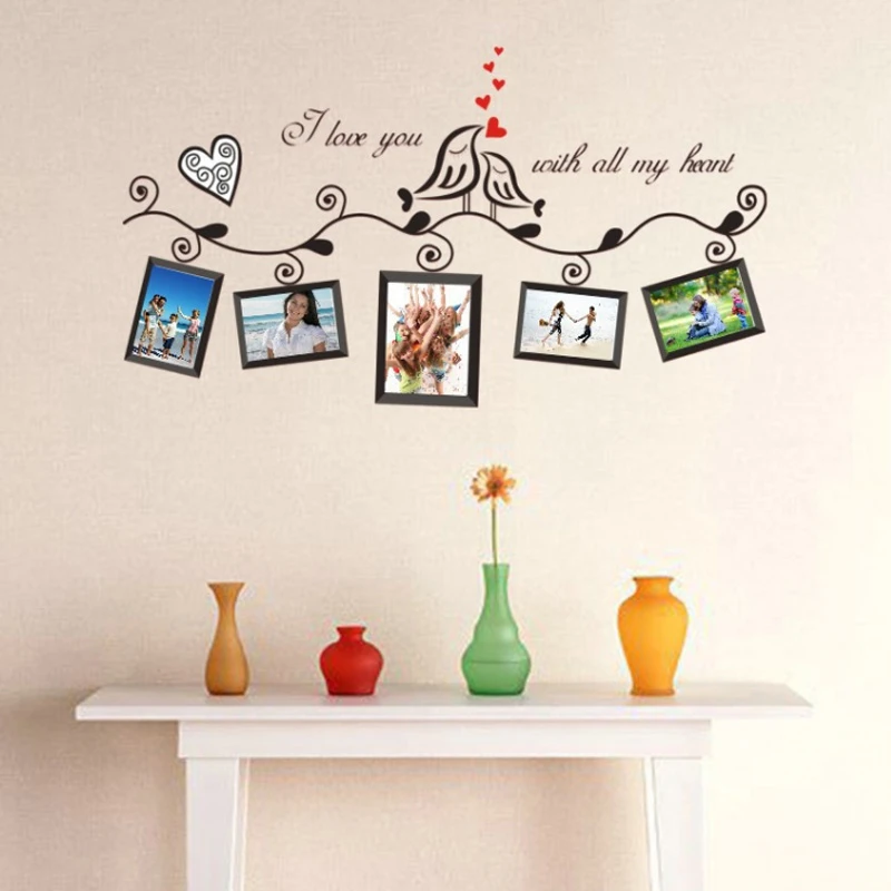 Любовь птицы фото наклейки на стену в раме для гостиной спальни любовь поцелуй