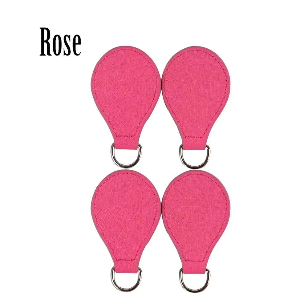 rose Tanqu 2 пары 4 шт. ПУ капля для O сумка Obasket падение конец ручки крепления DIY женская сумка - Цвет: rose