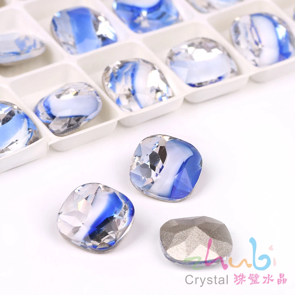 Граненые Кристальные квадратные камни бисер 10/12 мм чешское стекло Свободные