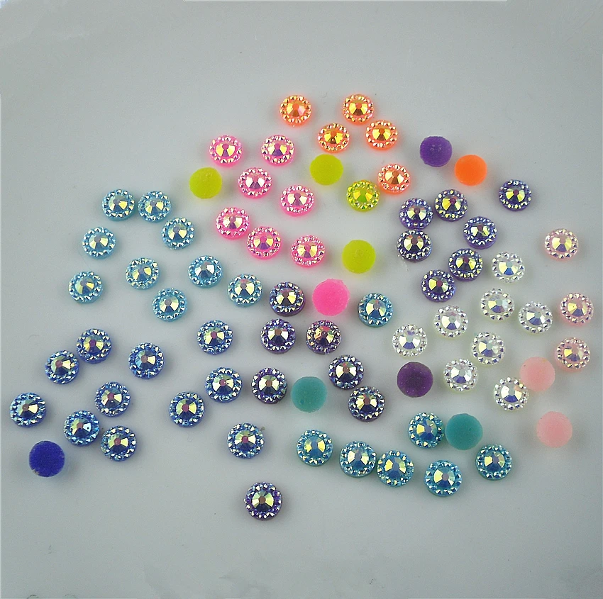 SS30 искусственный подсолнух конус цветок граненый 6 мм желе AB кристалл из смолы