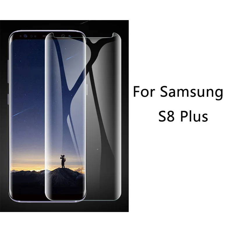 For Samsung S8 Plus Nano УФ светильник жидкий полный клей стекло протектор экрана для samsung Galaxy S10 S9 S8 Plus E нано оптика изогнутое стекло Note 9 8 - Цвет: For Samsung S8 Plus
