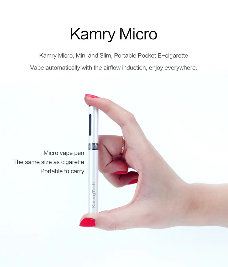 2 шт./лот Оригинал Kamry микро пара электронные сигареты kit 100 сек электронной