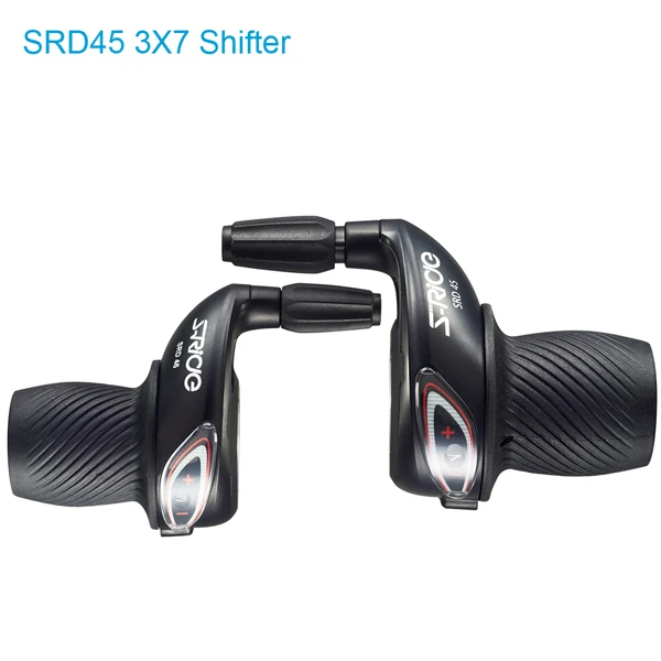 Black 3X7 Shifter S-Ride MTB велосипед 3x7 скоростной поворотный переключатель влево/вправо поворотный рычаг переключения передач велосипед пружинный сдвиг подходит для Shimano SL-RS25 - Цвет: Black 3X7 Shifter