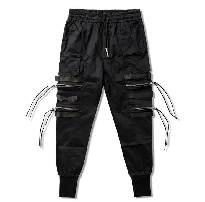 Мужские брюки на молнии черные уличные шаровары осень 219|men pants harem|harem menfashion men |